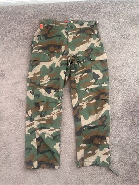Empyre Women's Camo Cargo Pants - Green/Brown/Black